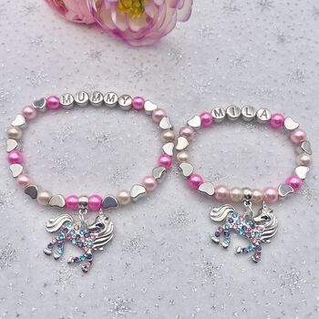 Personalised Unicorn Jewellery Bracelet Gift For Girls, 2 of 12