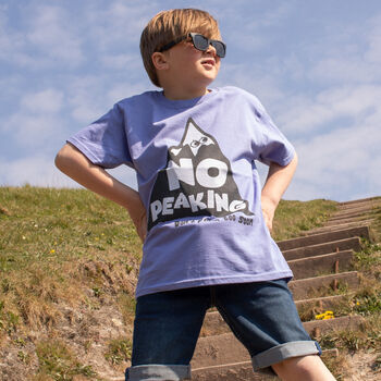 No Peaking Boys' Hiking Slogan T Shirt, 3 of 3