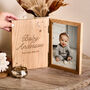 Moon And Stars New Baby Engraved Photo Frame, thumbnail 1 of 2