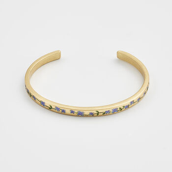 Gold Forget Me Not Bangle, 3 of 9