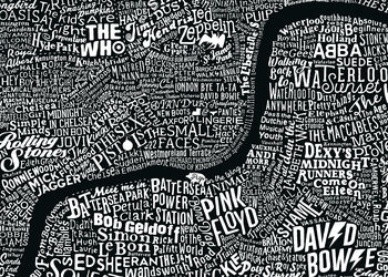 Music Map Of London Print, 5 of 9