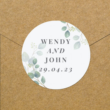 Personalised Wedding Botanical Sticker Set, 3 of 4