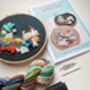 Navy And Orange Embroidery Kit, thumbnail 1 of 3