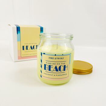 Coconut And Pineapple Candle | Find Me On The Beach, 5 of 6