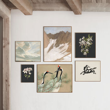 Neutral Gallery Wall Art Set With Vintage Art Prints, 11 of 11