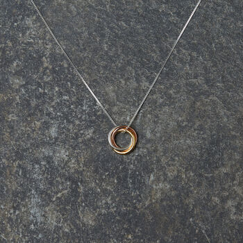 Trio Ring Mother Daughter And Grandson Necklace, 3 of 5