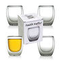 Set Of Four Double Wall Glass Cups 120ml, thumbnail 1 of 5