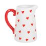 Heart Print Ceramic Flower Jug, thumbnail 2 of 3