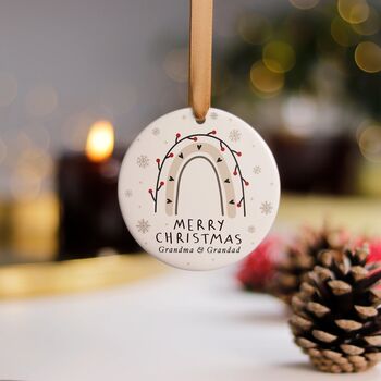 Merry Christmas Personalised Ornament Gift For Grandma, 7 of 9