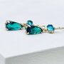 Emerald And Aqua Glass Drop Earrings, thumbnail 1 of 4