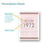 Personalised 40th Birthday Print Year 1985 Facts Gift, thumbnail 2 of 11