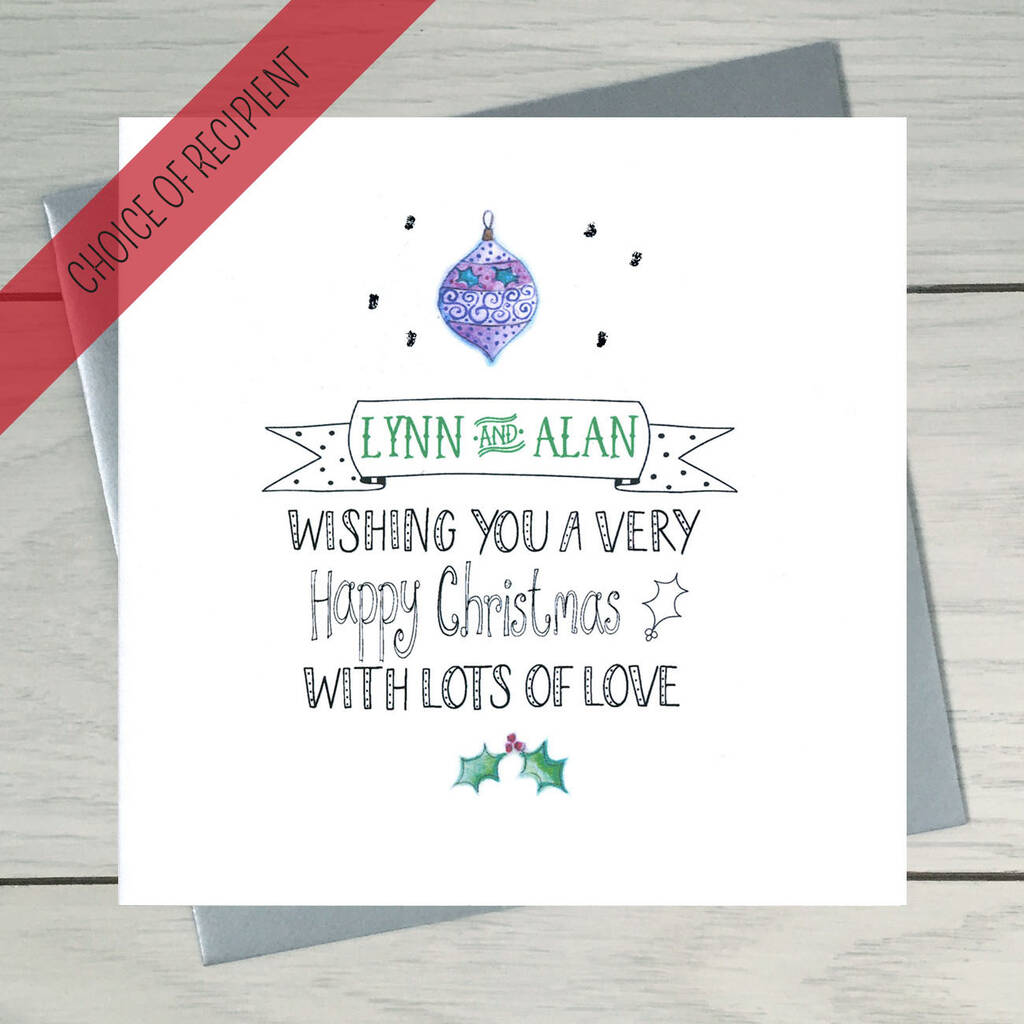 Bauble Personalised Christmas Card, 1 of 3