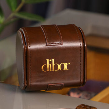 Personalised Luxury Deep Brown Travel Watch Box, 7 of 7