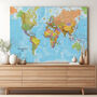 World Canvas Map Print, thumbnail 1 of 9