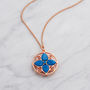 Four Petal Flower Necklace, thumbnail 1 of 12