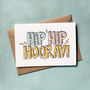 Hip Hip Hooray Graffiti Style Greeting Card, thumbnail 1 of 4