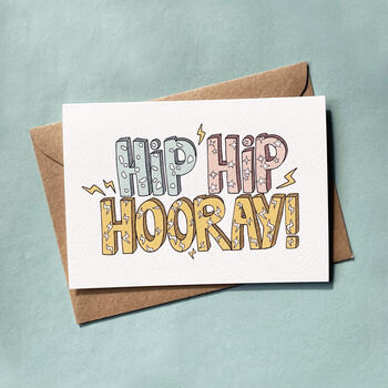 Hip Hip Hooray Graffiti Style Greeting Card, 2 of 4