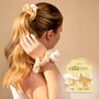 Silver Cloud Satin Frilly Scrunchies Buttercup Collection, thumbnail 4 of 4