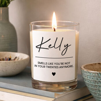 Personalised Name And Message Candle – Heart Design, 2 of 3