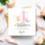 Mermaid 4th Birthday Card, Pink Birthday Card For Daughter, Granddaughter, Any Relationship, thumbnail 1 of 5