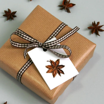 Christmas Gift Tags With Star Anise Illustration, 4 of 4