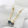 Molten Black Pearl Gold Drop Earrings, thumbnail 1 of 6