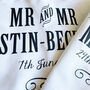 Personalised Mr And Mrs Anniversary Tea Towel Cotton, thumbnail 4 of 4