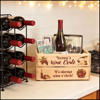Personalised Red Wine Lover Gift Crate, 3 of 5