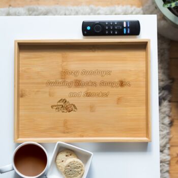 Personalised Building Blocks Playtime Snack Tray, 2 of 3