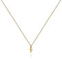 Gold Vermeil Thunderbolt Icon Necklace, thumbnail 3 of 4