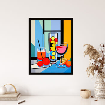 Cocktail Party Bright Pop Art Kitchen Wall Art Print, 4 of 6
