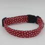 White Hearts On Red Dog Collar, thumbnail 6 of 9