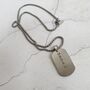 Engravable Grade Two Titanium Dog Tag Pendant With Optional Chain, thumbnail 2 of 8