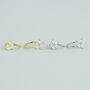 Sterling Silver Crystal Flower Ear Jacket Hoop Earring, thumbnail 3 of 5