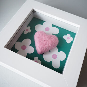 Mini Box Frame Heart And Daisy Print, 7 of 10