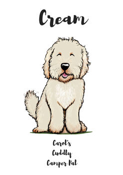 Cockapoo Personalised Dog Name And Personality Print, 2 of 9