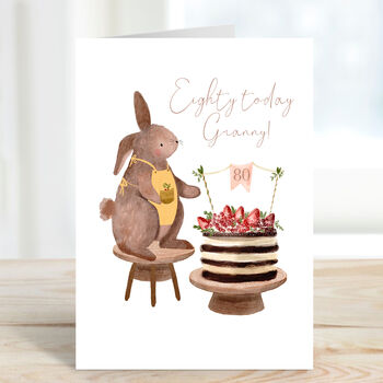 Personalised Bunny Chocolate Cake Card, 3 of 3