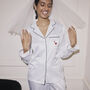 Personalised 'Heart Initial' Satin Pyjama Set, thumbnail 1 of 5