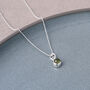 Gem Dot Peridot August Birthstone Necklace, thumbnail 2 of 5