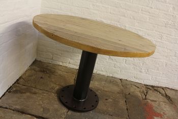 Savary Reclaimed Scaffolding Pedestal Table, 3 of 6