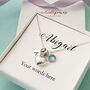 Personalised Heart And Birthstone Necklace, thumbnail 2 of 4