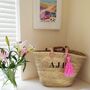 Personalised Straw Shopping Or Beach Basket, thumbnail 1 of 6