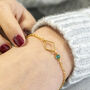 Minimalist Gold Rhombus Birthstone Bracelet, thumbnail 4 of 8