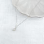 Moonstone Sterling Silver Charm Necklace June Birthstone Jewellery, thumbnail 2 of 4