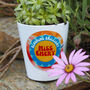 Personalised Marbled Floral Teacher Plant Pot, thumbnail 1 of 4