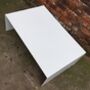 Industrial All Steel White Cube Coffee Table 189, thumbnail 2 of 4