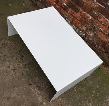 Industrial All Steel White Cube Coffee Table 189, 2 of 4