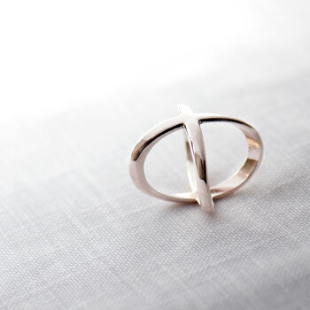 Scarf Ring In Silver, Gold Or Rosegold, 4 of 12