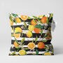 Cushion Cover With Orange And Lemon And Black Striped, thumbnail 1 of 7