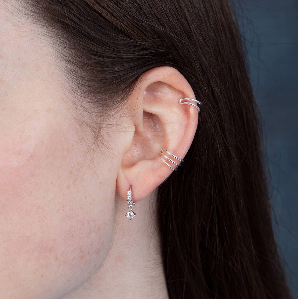 Sterling Silver Fine Line Ear Cuff By Attic | notonthehighstreet.com